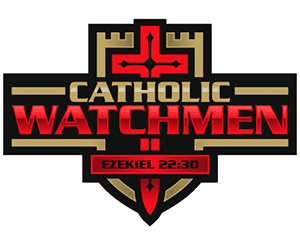 Catholic Watchmen logo with sword and verse.